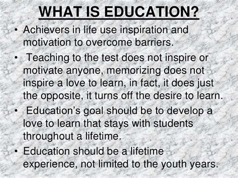what does education mean.
